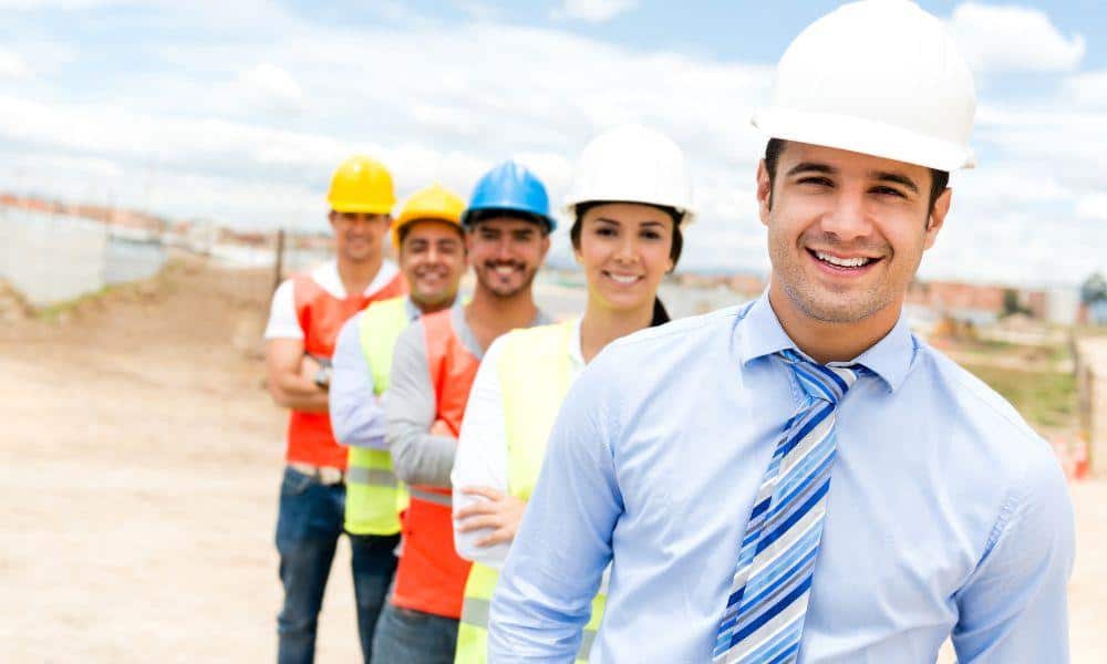 California contractor with his team of workers